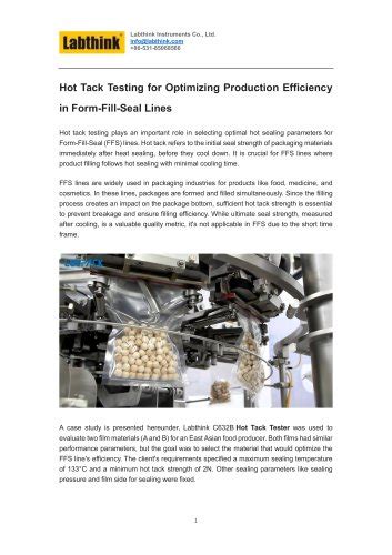 Hot Tack Testing manufacturing|Hot Tack Testing for Optimizing Production Efficiency .